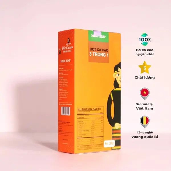 Ca cao 3in1 (bột) cao cấp - Hộp 200 g 