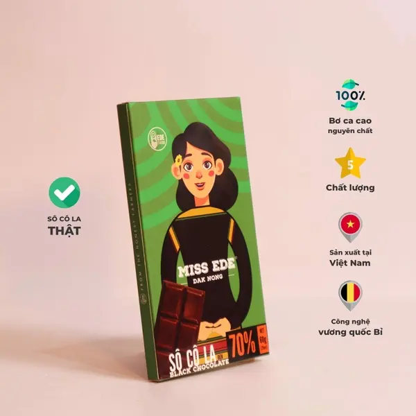 Sô cô la ĐEN - DAK NONG 70% - 60g 