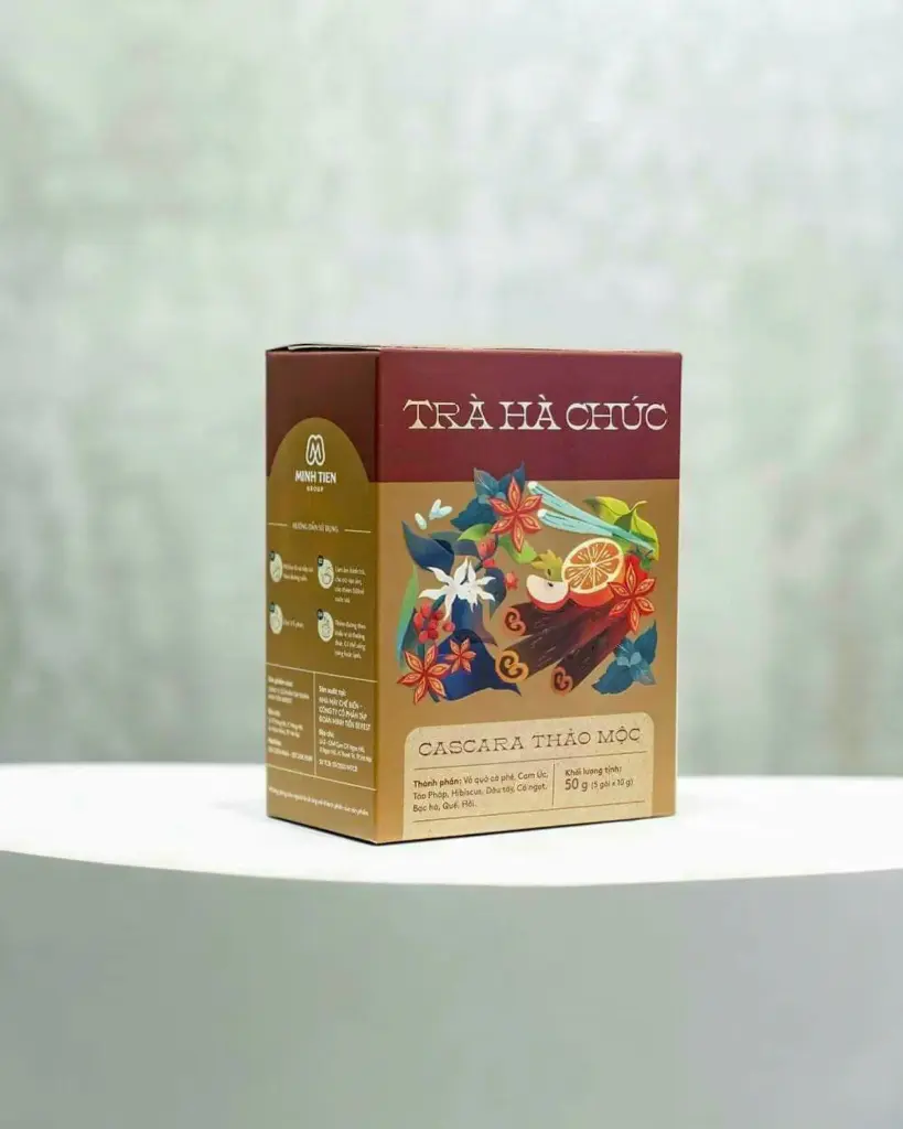 Trà Hà Chúc Cascara Thảo Mộc 50g/hộp (5 gói x 10gr)