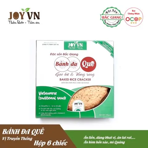 Bánh đa quê gạo lứt & vừng rang