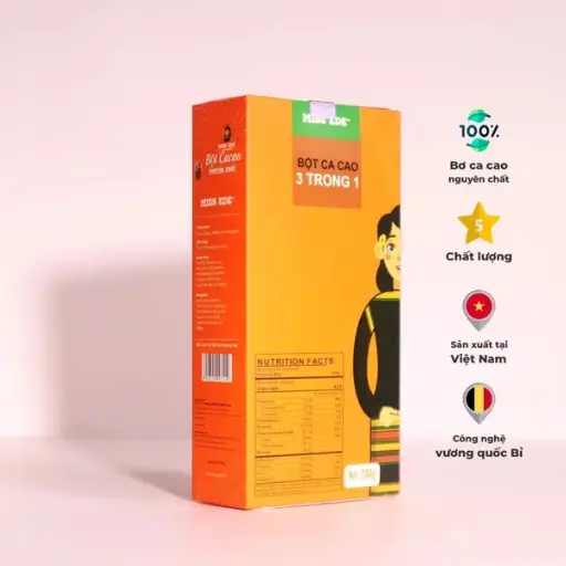 Ca cao 3in1 (bột) cao cấp - Hộp 200 g 