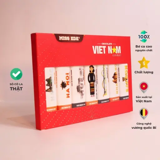 Hộp quà: Sô cô la VIET NAM gourmet - hộp lớn- 210 g 