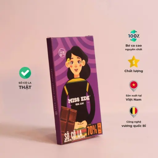 Sô cô la ĐEN GIA LAI 70% - 60g 