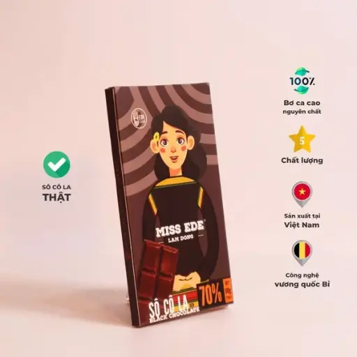 Sô cô la đen LÂM ĐỒNG 70% - 60g 