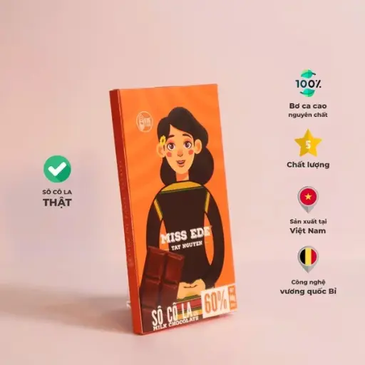 Sô cô la sữa Tây Nguyên 60% - 60g 