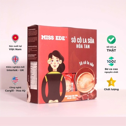 Sô cô la sữa hoà tan - 240 g (15 x 16 g) 