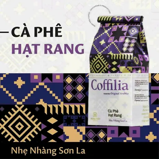 Cà phê hạt rang Coffilia "Nhẹ Nhàng Sơn La" (gói 250gr)